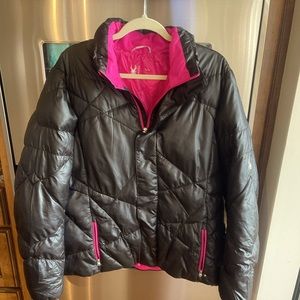 Spyder Women's Black Geared Hoody Synthetic Down Jacket SZ XL